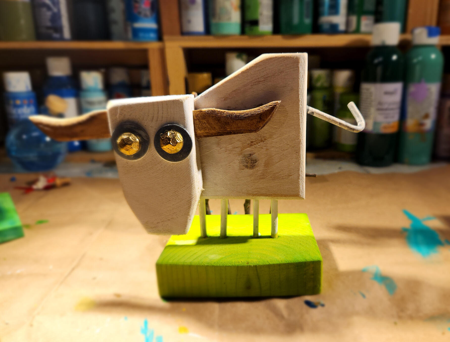 Vaca 1 - Recovered wood individually hand carved.